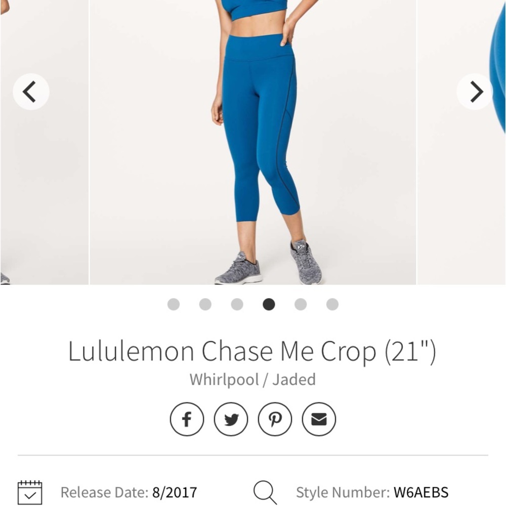 Lululemon Chase Me crop leggings